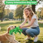 Homounter Dog Toys Cute Dinosaur Plush Toy for Large Dogs - Squeaky Interactive Stuffed Dog Chew Toy for Puppies, Pet Toys for Small to Large Breeds