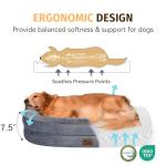Orthopedic Washable Large Dog Bed: Waterproof Pet Bed with Bolsters - Removable Washable Cover for L XL XXL Large Sized Dog Bed - Non-Slip Bottom - Dark Gray