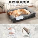 INVENHO Orthopedic Dog Beds Large Sized, XL Washable Egg-Crate Memory Foam Dog Couch Bed with Washable Removable Cover, Waterproof Lining and Nonskid Bottom