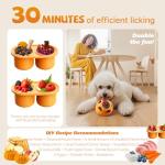 havit Frozen Dog Treats Toy to Keep Them Busy, Cognitive Dog Enrichment Toys,Interactive Toys Long Lasting, Easy to Clean (Orange)