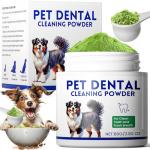 Dog Dental Powder, Dog Teeth Cleaning Powder, Targets Tartar & Reduces Plaque & Bad Breath - Teeth Cleaning Made Easy Eliminate - Meat-Flavored Formulated