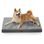 Bedsure Dog Beds Large Sized Dog- Orthopedic Pet Beds for Crate with Removable Machine Washable Cover, NOT Waterproof Egg Crate Foam Puppy Mat, Suitable for Pet Up to 50 lbs, 35x22x2.8, NOT Chewproof