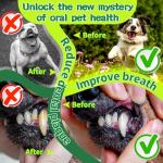 Dog Dental Powder, Dog Teeth Cleaning Powder, Targets Tartar & Reduces Plaque & Bad Breath - Teeth Cleaning Made Easy Eliminate - Meat-Flavored Formulated