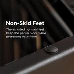 IRIS USA 24" 6-Panel Pet Dog Puppy Playpen with Door, for Puppy Small Dogs Keep Pets Secure Easy Assemble Easy Storing Customizable Non-Skid Rubber Feet, Foldable, Black