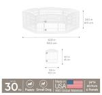 IRIS 24" 6-Panel Indoor Dog Playpen with Door