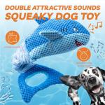LEGEND SANDY Dog Toys for Aggressive Chewers, Large Dog Toys to Keep Them Busy, Interactive Squeaky Pet Toys,Crinkle Tug of War Dog Chew Toy