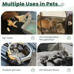 Portable Dog Playpen with Removable Zipper Top