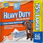 OUT! Petcare Puppy Pads XXL, Heavy Duty, Leak Proof Pee Pads for Dogs, Potty Training & Housebreaking, Puppy Essentials (26"x30", 30 Count)
