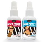 Mesboizy Dog Pee Spray Set, Includes Here Potty & Not Here Training Spray, Puppy Pee Spray, Helps Dogs Develop Proper Potty Habitss (1.69 fl oz Each)