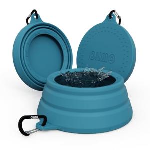 OHMO Spill Proof Collapsible Dog Water Bowl 24oz for Cars, No Splash Portable Bowls for Dog Travel, Pet Essentials for Road Trips, Cat Travel Accessories