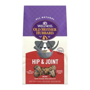 Old Mother Hubbard Wellness Hip & Joint Dog Biscuits, Natural, Training Treats, Chicken, Apples, Oats, and Carrots Flavor, Mini Size, (20 Ounce Bag)