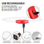 Novkin 2-Pack LED Dog Collar, Light Up Dog Collars,Rechargeable Dog Lights for Night Walking，Universal, Reusable Safety Necklace for Small Medium Large Dogs RED&Pink