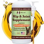 Natural Dog Company Liquid Glucosamine for Dogs, Hip & Joint Oil, Extra Strength Cartilage, Joint Supplement for Dogs, Helps Mobility, Eases Occasional Stiffness, Glucosamine Chondroitin, 32 oz.