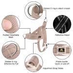 Plutus Pet No Pull Dog Harness with Breathable Mesh Padded, Adjustable Reflective Escape Proof Dog Harness, Quick Fit Dog Vest Harness for Small Medium Large Dogs(M, Beige)