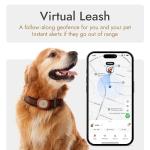Molly&Cody GPS + Bluetooth Pet Tracker for Cats & Dogs – Real‑Time Tracking, Virtual Fence, IP67 Waterproof, Up to 60‑Day Battery, Health Monitoring, iOS/Android – Subscription Required (Red)
