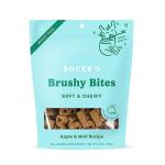 Bocce's Bakery Dailies Brushy Bites Dog Treats for Wellness Support, Wheat-Free Dog Treats, Made with Real Ingredients, Baked in The USA, All-Natural Soft & Chewy, Apple & Mint Recipe, 6 oz