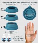 OHMO Spill Proof Collapsible Dog Water Bowl 24oz for Cars, No Splash Portable Bowls for Dog Travel, Pet Essentials for Road Trips, Cat Travel Accessories