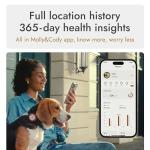 Molly&Cody GPS + Bluetooth Pet Tracker for Cats & Dogs – Real‑Time Tracking, Virtual Fence, IP67 Waterproof, Up to 60‑Day Battery, Health Monitoring, iOS/Android – Subscription Required (Red)