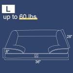 Orthopedic Dog Bed for Large Medium Sized, Washable Memory Foam Large Dog Bed, Medium Pet Sofa with Removable Cover, Washable Waterproof Pet Couch Beds(Grey, L)