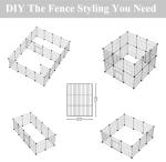 LURIVA DIY Small Animal Playpen, Pet Playpen, Guinea Pig Cages, Rabbit Playpen, Dog Puppy Playpen, Indoor Metal Wire Yard Fence, 15 X 12 Inch, 12 Panels, Black