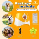 NOVAMART Dog Ball Launcher – Automatic Dog Ball Thrower for Small and Medium Dogs, Interactive Pet Toy with 6 Mini Tennis Balls & Adjustable Launch Distance, Indoor & Outdoor Play