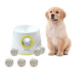 Mloowa Automatic Ball Launcher for Dogs ，The Upgraded Ball Thrower Adjustable Distance 20-45ft Including 6 PCS 2.3-inch Sized Balls, Interactive Dog Toys Suitable for Small to Medium Sized Dogs