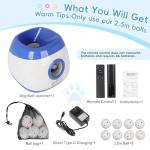 FAHKNS Automatic Dog Ball Launcher,Dog Ball Thrower Machine with 40-80Ft 3 Launching Distance,Interactive Toys for Medium/Large Dogs, Indoor & Outdoor with 8 Balls (2.5"),Remote Control Thrower -Blue