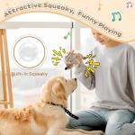 Pawaboo Plush Dog Toy, [2PACK] Non-Toxic Super Soft Faux-Fur Hedgehog Dog Toy Stuffed Biting Training Playing Toys for Dog Puppy, Brown