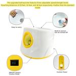 Mloowa Automatic Ball Launcher for Dogs ，The Upgraded Ball Thrower Adjustable Distance 20-45ft Including 6 PCS 2.3-inch Sized Balls, Interactive Dog Toys Suitable for Small to Medium Sized Dogs