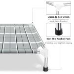 Elevated Raised Outdoor Dog Bed - Cooling Lifted Outside Dogs Cot Bed with Non-Slip Feet Dog Hammock Bed with Stainless Steel Frame Portable Puppy Pet Bed for Indoor & Outdoor