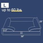 Orthopedic Dog Bed for Large Medium Sized, Washable Memory Foam Large Dog Bed, Medium Pet Sofa with Removable Cover, Washable Waterproof Pet Couch Beds(Grey, L)