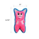 Outward Hound Durablez Minis – Squeaky Plush Dog Toy, No Stuffing for Less Mess, Interactive & Tough, Jumbo Squeaker, Puppies & Small Dogs, Pig, 6.8"