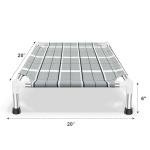 Elevated Raised Outdoor Dog Bed - Cooling Lifted Outside Dogs Cot Bed with Non-Slip Feet Dog Hammock Bed with Stainless Steel Frame Portable Puppy Pet Bed for Indoor & Outdoor