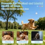 FAHKNS Automatic Dog Ball Launcher,Dog Ball Thrower Machine with 40-80Ft 3 Launching Distance,Interactive Toys for Medium/Large Dogs, Indoor & Outdoor with 8 Balls (2.5"),Remote Control Thrower -Blue