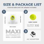 ALL FOR PAWS Automatic Dog Ball Launcher Maxi, Interactive Ball Thrower Dog Toys Includes 6pcs Tennis Balls for Large Dogs