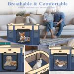 Dog Playpen, Pet Playpen, Foldable Kitten cage Puppy Play Pen, Portable Dog Kennel Tent Crate, Indoor Outdoor Travel Camping Use for Small Animals with Carrying Case (Blue M)