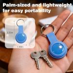 GPS Tracker for Vehicles Cars Kids & Pets Real-Time Global Coverage No SIM Card/No Subscription Long Standby Mini Waterproof Portable Tracking Device for Dogs Elderly & Assets (Android & iOS)-Blue