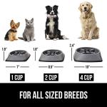 GORILLA GRIP Patented BPA Free Slow Feeder Dog Bowls, Interactive Puzzle Toy for Dogs and Cats Food Training Enrichment, Keeps Pets Busy and Prevents Puppy Overeating, All Breeds, 2 Cup, Gray