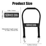 Adjustable Service Dog Handle with Patch,Vest Harness Guide Leash & Accessories Kit,Dog Harness with Handle for All Dog Breeds (11-18 Inch)