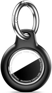 Wowwat 1|2|4 Pack IPX8 Waterproof Holder Case for AirTags 2nd 2026 & AirTags 1st 2021 with Keychain,for AirTags GPS iTem Finder,Men's Women's Keyrings & Keychains,Cover for Dog,Car Key,Luggage -Black