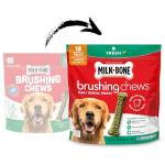 Milk-Bone Fresh Breath Brushing Chews, 18 Large Daily Dental Dog Treats Scrubbing Action Helps Clean Teeth