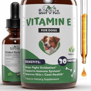 Vitamin E for Dogs - Vitamin E Dog - Vitamin E for Dog - Dog Vitamins E - Vitamin E Canine - Vitamin E Supplement for Dogs - Vitamin E Oil Dog - Dog Vitamins - Dog Immune Support - 1 fl oz