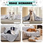 Washable Soft Dog Blanket, 40"x32" - Grey