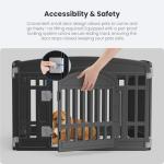 NEWBULIG Dog Playpen 4-Panel, 24IN Puppy Playpen, Stable Dog Play Pen Indoors/Outdoor with Secure Locking Door, Plastic Pet Fence for Small & Medium Dogs