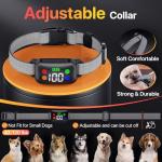 Shock Collar for Dogs, Rechargeble Dog Shock Collar with Remote Control for Medium Large Dogs 40-120lbs, IP68 Waterproof Dog Training Collar with Beep Vibration and Static