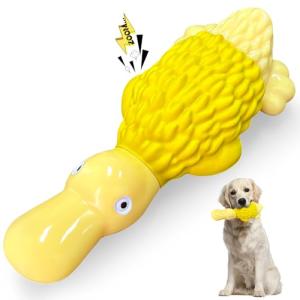 Jeefome Dog Toys for Aggressive Chewers: Tough Dog Chew Toys-Large Squeaky Dog Toys for All Breed Sizes to Keep Them Busy (Yellow)
