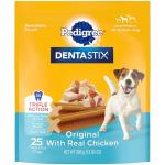 Pedigree Dentastix Small & Medium Breed Dog Treats, Original with Real Chicken, 13.93 oz. Bag (25 Treats)