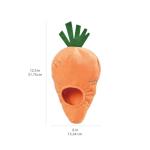 Amazon Basics Interactive Hide and Seek Squeaky Dog Plush Toy, Rabbit and Carrot, Orange and White, 5-Pack