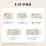 Bedsure ComfyFleece Cute Dog Bed Medium Size Dog - Washable Furry Puppy Beds, Rectangle Orthopedic Corduroy Fleece Pet Beds with Removable Zipper Cover, 30x24x8inches, Cream