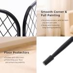 ZOMISIA Paw Safe Dog Playpen for Large Dogs, 40 Inch 8 Panels Anti-Pinch Diamond Mesh Dog Fence Indoors, Metal Stable Dog Play Pen with Door, Portable Pet Playpen for Outdoor RV Camping Yard Garden